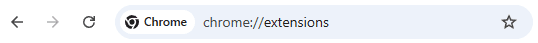 Type chrome://extensions directly