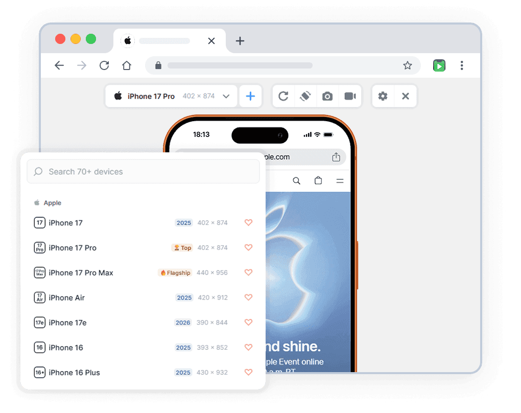 iphone simulator online chrome extension preview